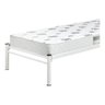 Cama Solteiro de Ferro Tubular com Cabeceira 022 Branca - 3