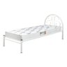 Cama Solteiro de Ferro Tubular com Cabeceira 022 Branca - 1