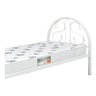 Cama Solteiro de Ferro Tubular com Cabeceira 022 Branca - 2