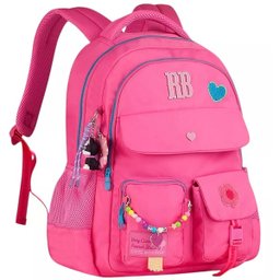 Mochila Escolar de Costas Rebecca Bonbon Miçangas Rb24593 Rosa - 1