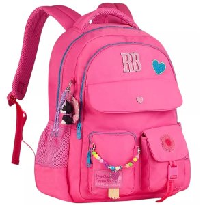 Mochila Escolar de Costas Rebecca Bonbon Miçangas Rb24593 Rosa