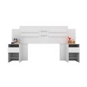 Ver imagem 1 de Cabeceira Cama Box Madeirado Casal Triunfo C/ 2 Gavetas Branco - Demóbile