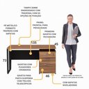 Ver imagem 3 de Escrivaninha Mesa Escritório 135cm 3 Gavetas Flex Multimóveis CR25321