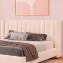 Ver imagem 1 de Cabeceira Yeon Casal Bouclé Off White - Sallar Home