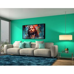 Quadro Decorativo Canvas com Filete Católico Religioso Jesus Cristo Gg - 2