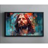 Quadro Decorativo Canvas com Filete Católico Religioso Jesus Cristo Gg - 4