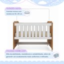 Ver imagem 4 de Mini Berço 100% MDF com Colchão Léo Yescasa Marrom/Branco/Ipê