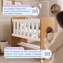 Ver imagem 5 de Mini Berço 100% MDF com Colchão Léo Yescasa Marrom/Branco/Ipê