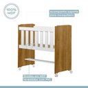 Ver imagem 5 de Mini Berço 100% MDF com Colchão Léo Yescasa Marrom/Branco/Ipê