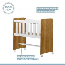 Mini Berço 100% MDF com Colchão Léo Yescasa - 5