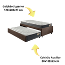 Ver imagem 7 de Bicama Box Viúva 126x208 Suede Marrom com Dois Colchões Adapto Molas Ensacadas Ecoflex