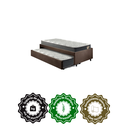 Ver imagem 5 de Bicama Box Viúva 126x208 Suede Marrom com Dois Colchões Adapto Molas Ensacadas Ecoflex