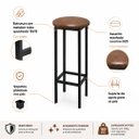 Ver mais imagens de Conjunto Mesa Bistrô Alabama com 4 Banquetas Estofadas Kassel Cor Marrom - Kmj