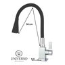 Torneira Cozinha Flexível Bancada Quadrada Cone Jato Duplo Preto/preto - 4
