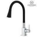 Ver imagem 7 de Torneira Cozinha Flexível Bancada Quadrada Cone Jato Duplo Preto/preto