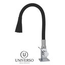 Ver imagem 2 de Torneira Cozinha Flexível Bancada Quadrada Cone Jato Duplo Preto/preto