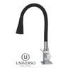 Torneira Cozinha Flexível Bancada Quadrada Cone Jato Duplo Preto/preto - 2