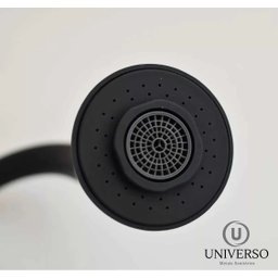 Torneira Cozinha Flexível Parede Cone Jato Duplo Preto/preto - 7