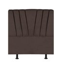 Ver imagem 1 de Cabeceira Estofada Bélgica 100cm Solteiro para Cama Colchão Box Quarto Corino Marrom - Aurora Line