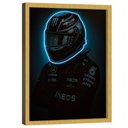Ver imagem 1 de Quadro Decorativo Piloto Neon Azul