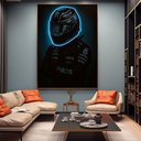Ver imagem 2 de Quadro Decorativo Piloto Neon Azul