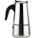Ver imagem 1 de Cafeteira Italiana Moka Inox 6 Xicaras 300ml Preparo Cafe Forte Resistente Fogao Inducao