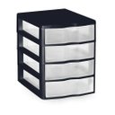 Ver imagem 2 de Gaveteiro Pequeno com 4 Gavetas - Preto