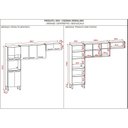 Ver imagem 3 de Cozinha Compacta 3 Peças 9 Portas sem Balcão Versalhes Freijó/Gris