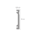 Ver imagem 3 de Rodapé de Poliestireno 10cmX15mmX2,40m Frisado NFR
