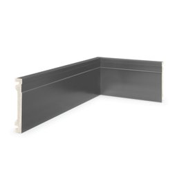 Rodapé de Poliestireno 10cm x 15mm x 2,40m Frisado  NFR Rodapés - 2