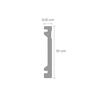 Rodapé de Poliestireno 10cm x 15mm x 2,40m Frisado  NFR Rodapés - 5