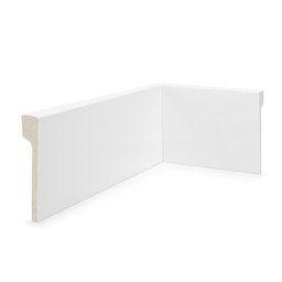 Rodapé de Poliestireno 12cm x 20mm x 2,40m Sobrepor Liso NFR Rodapés - 1