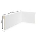 Ver imagem 2 de Rodapé de Poliestireno 12CMX20MMX2,40m Sobrepor Liso Nfr Branco