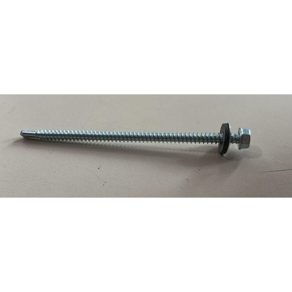 Parafuso Auto Brocante Cabeça Sextavada 5/16 - 5,5 X 102mm Arruela Móvel com 100 Un - 3