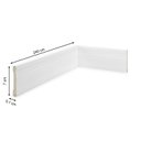 Ver imagem 4 de Alizar/Rodapé de Poliestireno 7cm x 10mm x 2,40m Frisado Nfr Rodapés Branco