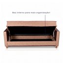 Ver imagem 6 de Sofá Cama Oryon 2,12m Linho Marrom Reclinável com Baú - King House