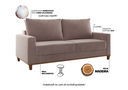 Ver imagem 5 de Estofado Gael Living 3 Lugares 2 Almofadas Soltas Veludo Rosa - Casa Giulia