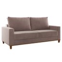 Ver imagem 2 de Estofado Gael Living 3 Lugares 2 Almofadas Soltas Veludo Rosa - Casa Giulia