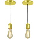 Ver imagem 1 de Kit 2 Pendente Tubo Cilindro Nordic Dourado
