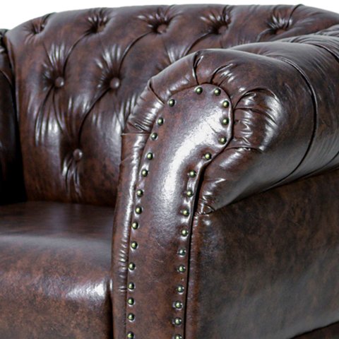 Conjunto c/ 2 Poltronas Chesterfield Duque Para Sala, Tv, Estar, Recepção, Barbearia , Decoração - C