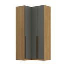 Ver imagem 6 de Guarda Roupa de Canto Reto 3 Portas Mdf Altezza Trend Belmax:freijó/titânio