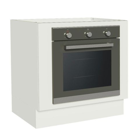 Balcão para Forno de Embutir 80 X 60 Cm sem Tampo Branco Agata, Glamy, Stella Madesa Branco