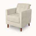 Ver imagem 1 de Poltrona Cadeira Angelina Decorativa Suede Bege