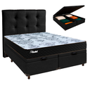 Ver imagem 1 de Kit Cabeceira + Cama Box Bau + Colchão Casal Molas Ensacadas Life Gold Paropas