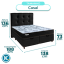 Ver imagem 3 de Kit Cabeceira + Cama Box Bau + Colchão Casal Molas Ensacadas Life Gold Paropas