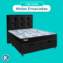 Ver imagem 4 de Kit Cabeceira + Cama Box Bau + Colchão Casal Molas Ensacadas Life Gold Paropas
