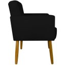 Ver imagem 5 de Poltrona Hope Decorativa Confortável para Sala Quarto Recepção Tecido Suede Pés Palito