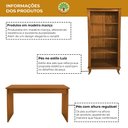 Ver imagem 2 de Kit Mesa Escritório e Buffet 2 Portas Imperial e Cristaleira Torre e Armário sem Portas Madri Freijó