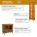 Ver imagem 3 de Kit Mesa Escritório e Buffet 2 Portas Imperial e Cristaleira Torre e Armário sem Portas Madri Freijó