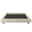 Ver imagem 4 de Cama King Base Box Pés Madeira 210cm Nami Facto Pérola - Nexta Casa